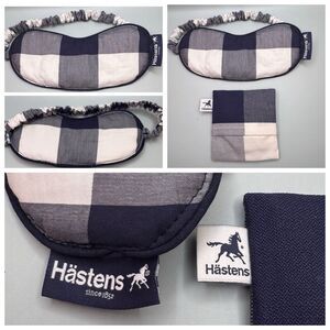 Hastens Satin Sleeping Eye Mask With Lavender Sachet Checkerboard NWB (Bx 20)